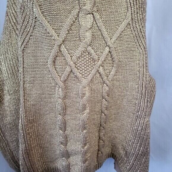 NEW Kika Vargas Chunky Gold Sweater Sleeveless w/Straps Metallic Tank 4x Plus - Picture 8 of 13